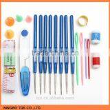 Hot Selling Plastic Crochet Hook Set Include Knitting Yarns,Thimble,Measuring Tape,Handle Knitting Needles Hooks thumbnail-6