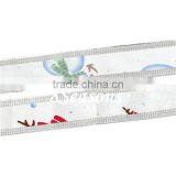 White Christmas Decoration Snowman Pattern Satin Ribbon 25.0mm thumbnail-1