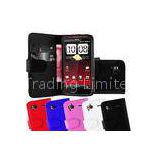Customized Solid Color Cell Phone Wallet Cases / HTC Sensation XE Phone Cover