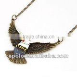 Western Trendy Retro Series Proud Owl Long Chain Necklace