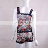 2015 Flower Printed Sleeveless Ladies Bra and Panty Sets Camisole thumbnail-5