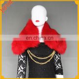Colorful detachable big fox fur collar for clothes or match alone