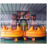 2016 New Design PVC Tarpaulin Fire Truck Inflatable Obstacle Bouncer With Slide