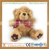 20CM Cute Brown Teddy Bear Plush Toys Red Bow Tie Bear Dolls thumbnail-1