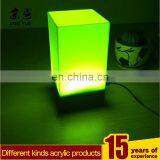 Factory Custom Pmma Plexiglass Led Box Cube Acrylic Led Table Lamp thumbnail-1