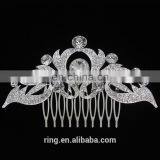 Fashion Shiny High Quality Wedding Bridals Crystal Flower Floral Hair Combs For Women