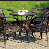 Uv-resistant Comfortable Outdoor Rattan Chairs Rattan Table Chairs
