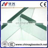 High quality factory made 10mm toughened tempered glass for exporting