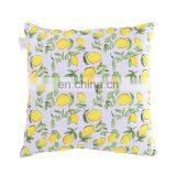 Bright Yellow Watercolor Lemons and Green Leaves Outdoor Pillow Waterproof Seat Cushion Outdoor Chair Cushions thumbnail-2