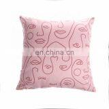 Latest Design Cute Digital Print Crewel Face Embroidery Cushion Covers thumbnail-3