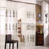 Factory Custom Colorful Beautiful Simple Pastoral Style Embroidery Half Shading Gauze Curtain For Living Room