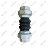 Floating flange double spherical flexible bellow threaded rubber expansion joints