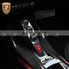 OEM Style Interior Trim Carbon Fiber Center Console Control Button Cover For Ferra-ri 812 thumbnail-4