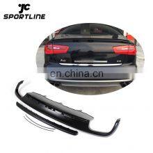 for AUDI A6 to S6 Genuine Rear Lip Matt Black Car Rear Bumper Diffuser 2013 thumbnail-1