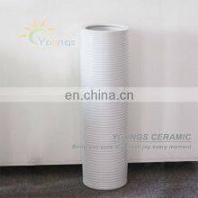 White Colour Hand Painted Porcelain Modern Floor Vases For Retail And Wholesale