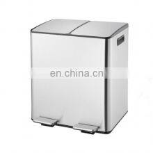 High Quality New Design Indoor Recycling Bins 40L Kitchen Recycle Trash Bin Modern Household 2 Compartments Recycle Bins