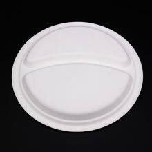 Disposable Biodegradable 9INCH 2C PLATE Take Away Sugarcane thumbnail-4