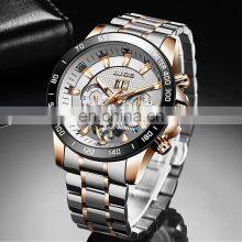 LIGE 10034 Mens Quartz Watch Automatic Mechanical Wristwatches Stainless Steel Watch Mens thumbnail-3