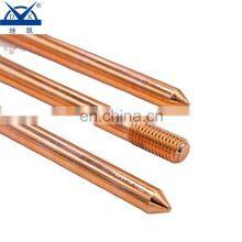 Low Price Bs Standard Solid Threaded Copperbonded Earth Rod Copper Bond Electrode Rods thumbnail-5