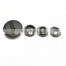 20mm Strong Matte Black Custom Logo Metal Snap Buttons