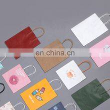 Bolsass De Papel Kraft Bulk Gift Paper Tote Bag Sac Personnalis Mini Flat Bottom Kraft Paper Bag for Shop thumbnail-3