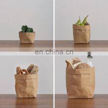 Emballage Papier Kraft Custom Made Print Paper Bag Square Donuts Packaging Bread Paper Bag for Bakery thumbnail-2