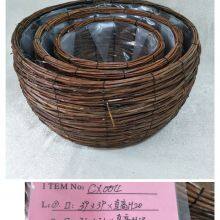 Outdoor Decorative Willow Basket Willow Garden Basket for Plant thumbnail-4
