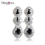 Factory Wholesale Best Quality Zircon Jewelry Baguette Multi Colored Stones Earrings thumbnail-3