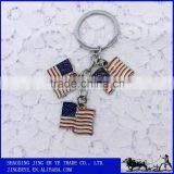 Hot Selling Wholesale Zinc Alloy America Flag Design Custom Metal Keychain thumbnail-1