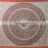 Gypsy Blue Cotton Tapestry Tribal Mandala Beach Cover Throw Hanging Bedsheets From India thumbnail-6