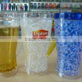 14 oz 400ML Plastic Double Wall Ice Gel Frosty Beer Mug Freezer Food Grade FDA Standard thumbnail-1