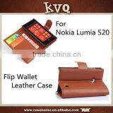 Luxury PU Leather Wallet Flip Case Cover For Nokia Lumia 520