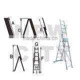 Aluminum Extension Ladder With Combination Sections thumbnail-1