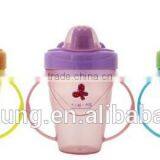 Hot Selling Candy Color Trainer Baby Cup, Baby Drinking Cup, Sippy Cup, Plastic Cup Wholesale