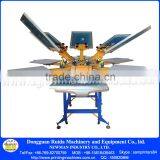 Small Custom 6 Color Hand Printing 100%cotton t Shirt Printing Machine