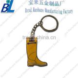 Custom creative rain boot metal key chain with gold plating