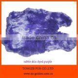 Fashion Dyed Color Real Rabbit Fur Skin thumbnail-3