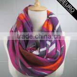 Women's Tube Scarf in Polyester Printed Jersey AZO Free BSCI And Sedex Audited