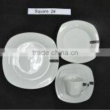 Square Shape(2#) Porcelain Dinner Plate/whiteware