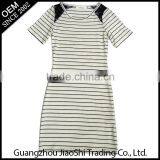 New Arrive High Quality Western Short Sleeve Dress Cotton Fashion Ladies Dress for Office or Daily Life thumbnail-1