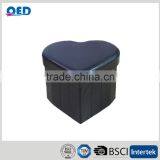 Heart Shape Foldable Storage Ottoman thumbnail-1