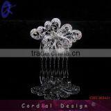 Fashionable Jewelry Tiara Crown Rhinestone Hair Comb Accessories thumbnail-1