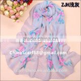 Petal silk scarves