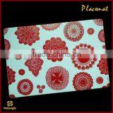 Customized Red flowers pattern pp desk mat