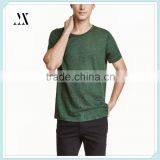 New Style Custom Men's T-shirt in Linen Slub Jersey 100% Linen Fitness T-shirt for Men Wholesale thumbnail-1