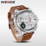 WEIDE Japan Movement Quartz Watch Sr626sw 3ATM Water Resistant Digital Watch Genuine Leather Strap Quartz Watches Men thumbnail-3