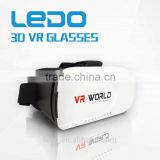 2016 customized print black google cardboard version 2 virtual reality glasses 3d vr glasses for 3.5-6'' phone