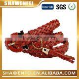 2015 Fashion 100% Handmade Braid Lady Belt With Tassels Quality Choice thumbnail-2