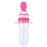 Silicone Extrusion Feeding Spoon Baby Rice Cereal Silicone Bottle Soft Silicone Spoon Cereal Feeder thumbnail-4