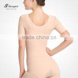 S-SHAPER Short Sleeves Caffeine Body Shapewear Italy Carvico Material Weight Loss Firm Control Slimming Corsets thumbnail-3